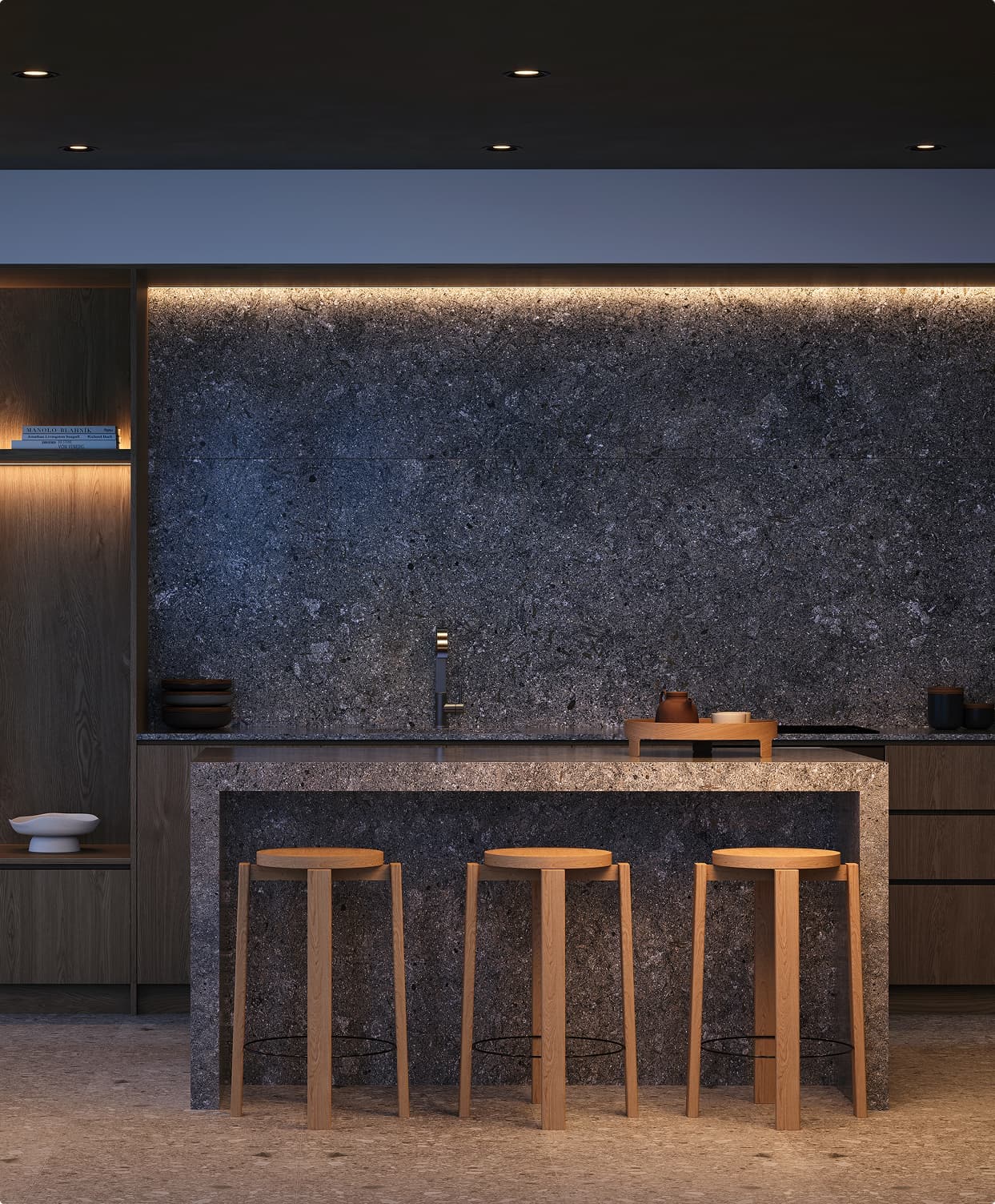 Designer kitchen interior at Soenhause Coquitlam