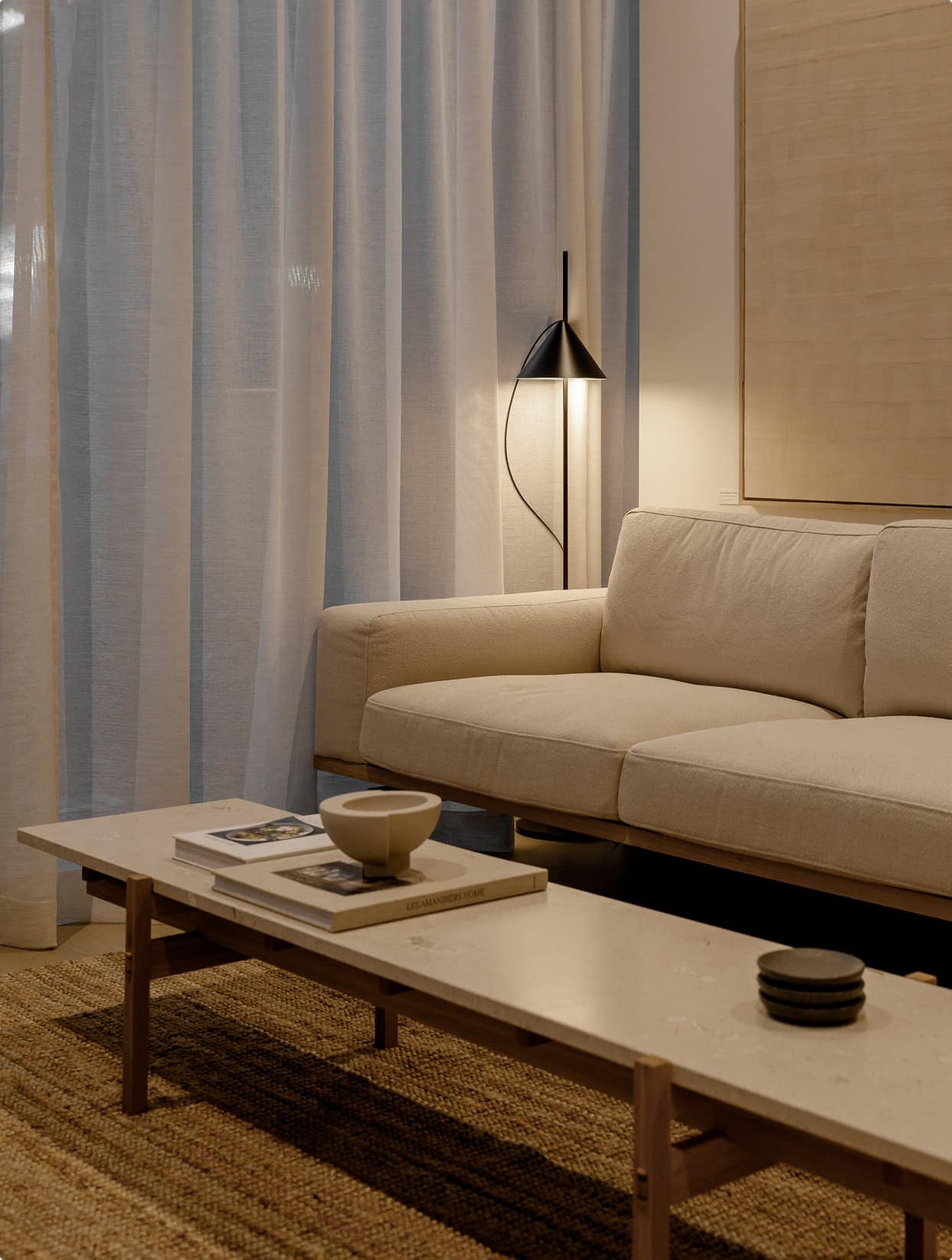 Stylish living room interior at Soenhause Coquitlam in Coquitlam by developer Marcon