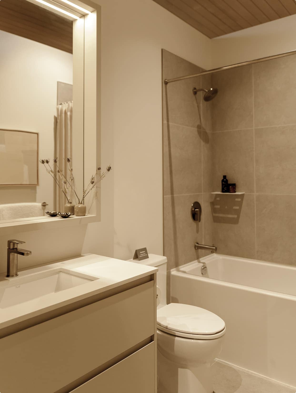Contemporary bathroom interior at Soenhause Coquitlam