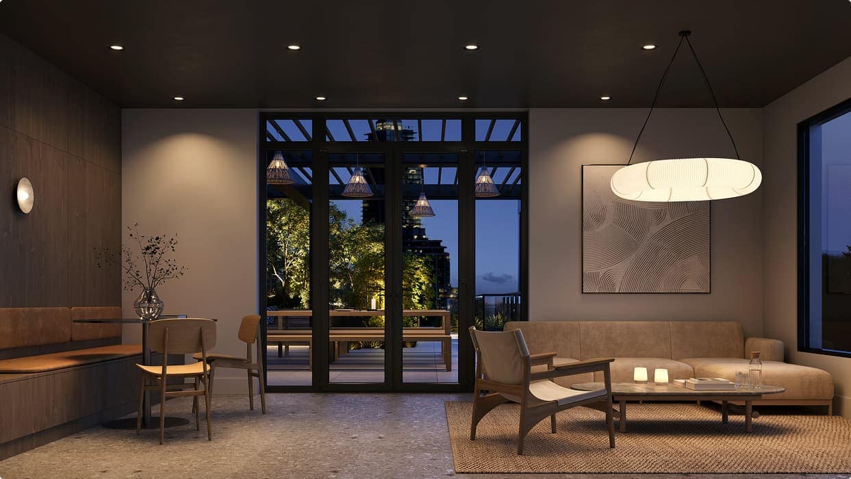 Residents’ lounge amenity at Soenhause Coquitlam in Coquitlam by Marcon