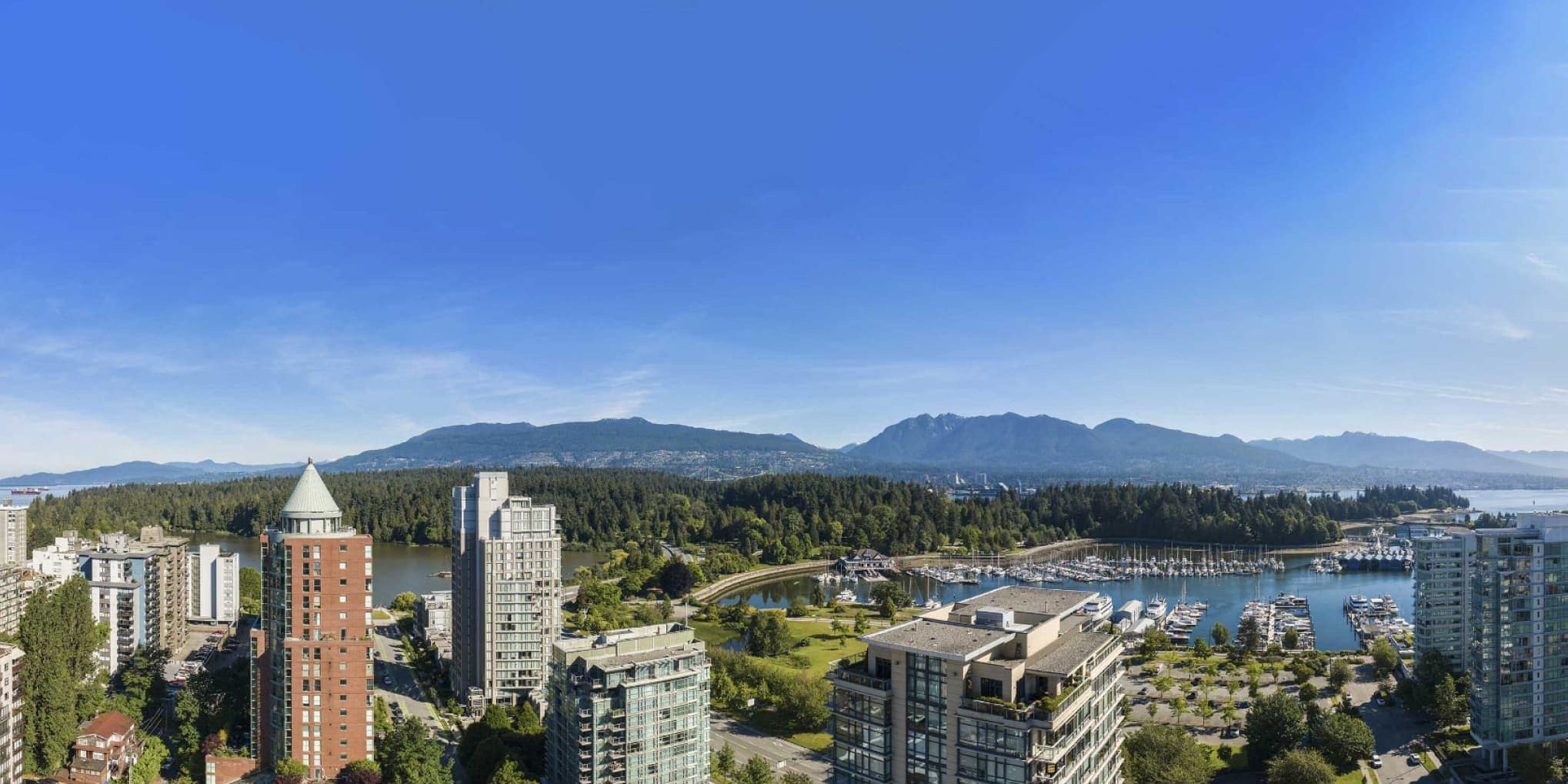 Stanley Park and North Shore mountain view from 1818 Alberni Vancouver