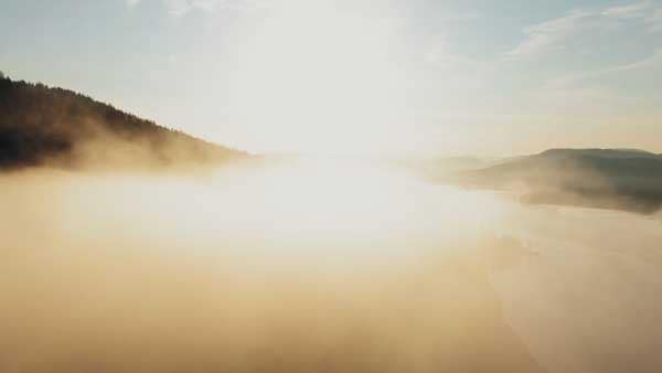 Sunrise fog over Burnaby near Kwasen Village at 3405 Willingdon Avenue.