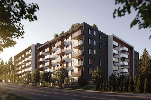 Botanica Coquitlam West building rendering at 588 Harrison Ave by Qualex Landmark