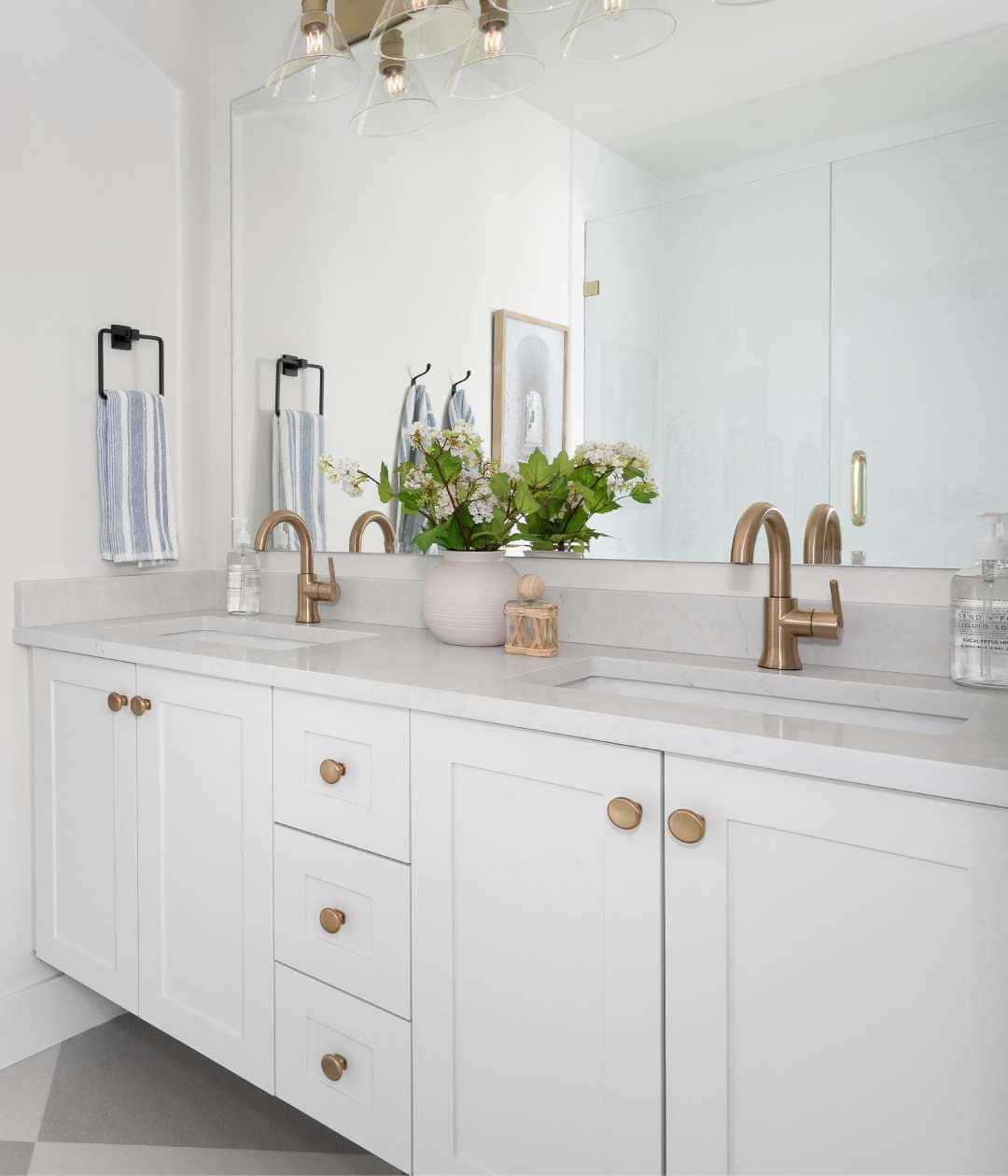 Elegant bathroom interior at Renfrew South Langley presale in Willoughby Langley by CastleHill Homes at 20329 80 Avenue