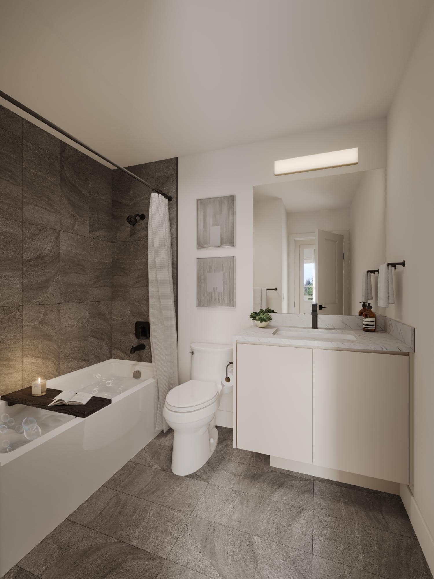 Detailed view of Eden Langley bathroom showing fixtures, tilework, and clean modern finishes in Willoughby development