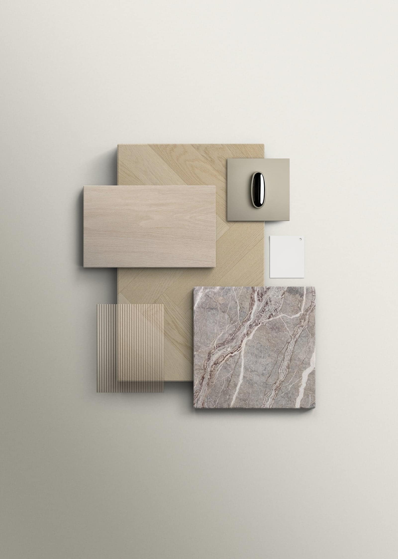 Interior finish materials palette for 1818 Alberni Vancouver