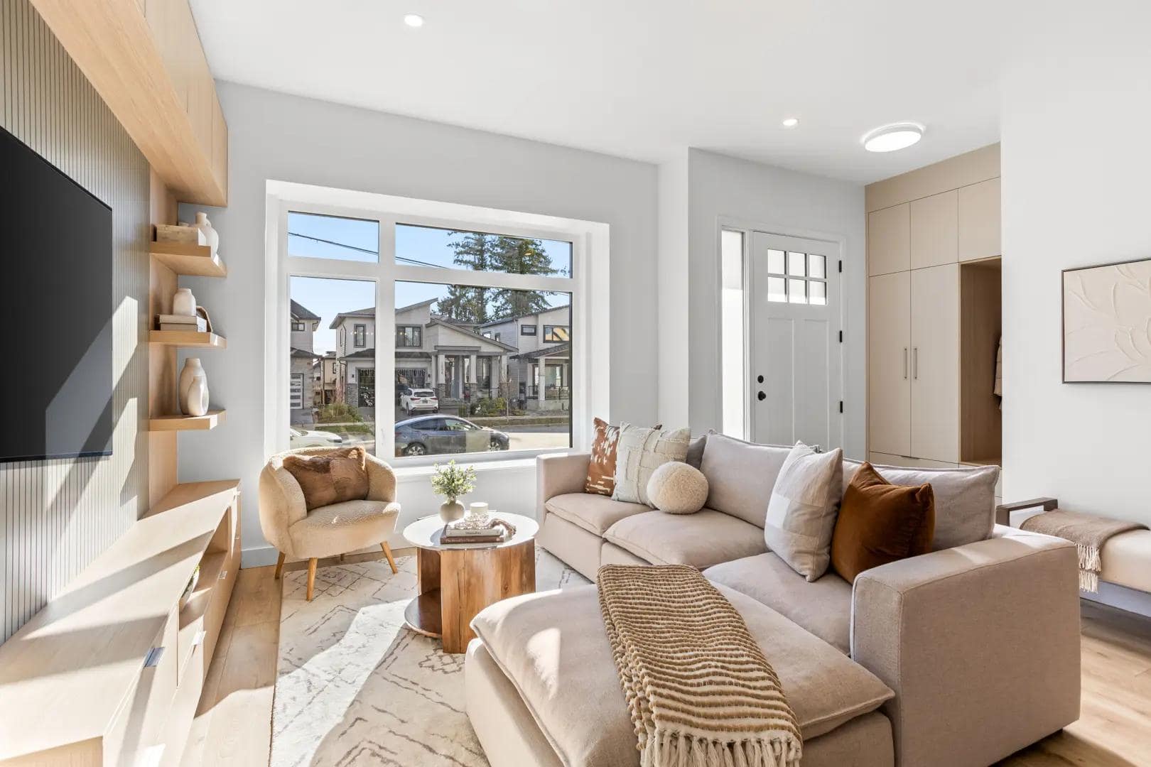 Living room interior of an Edgewood presale home in South Surrey by Northwest Development at 16775 21 Avenue