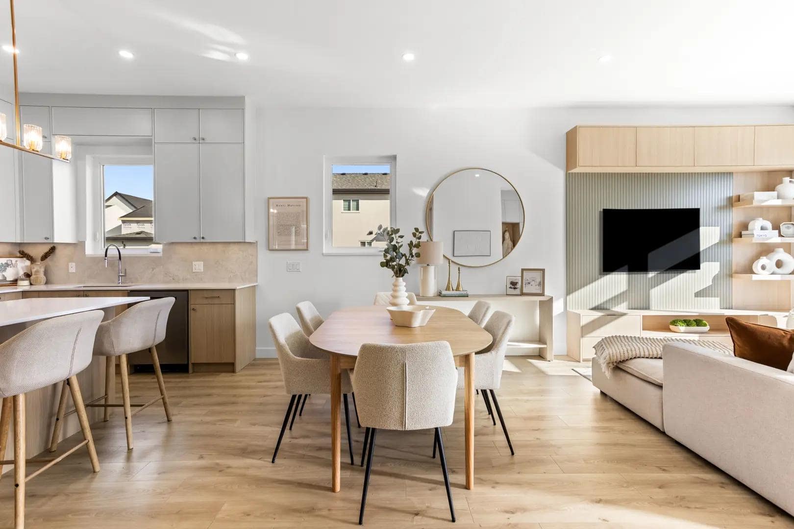 Open-concept living and dining area at Edgewood