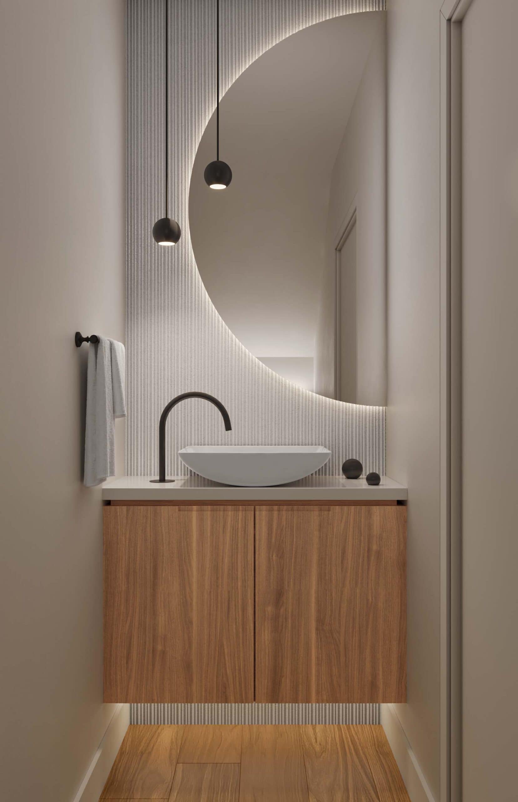 dark-wood-vanity-595-w-29th-avenue.jpg Powder room at Nolia Vancouver with dark wood vanity and modern lighting