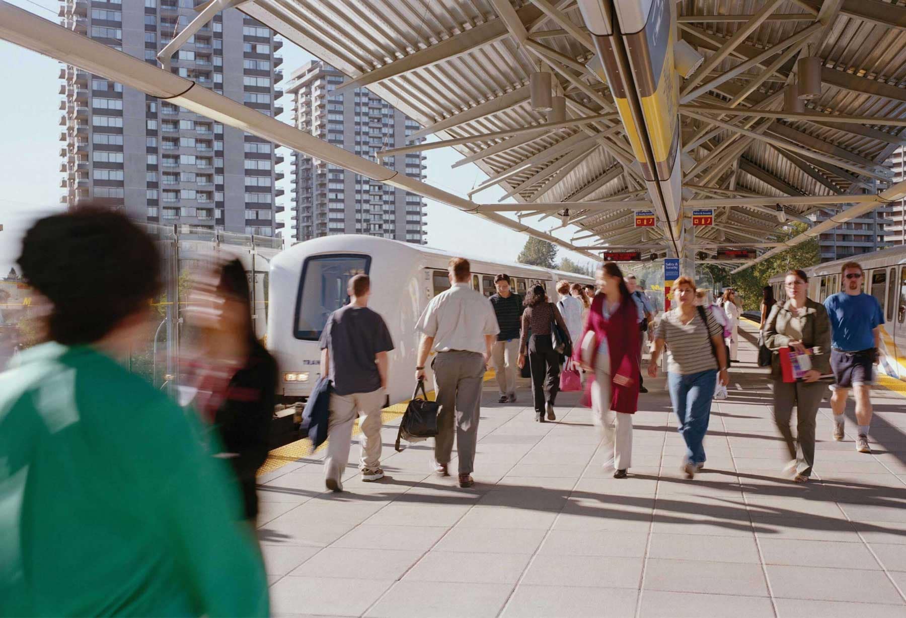Edmonds SkyTrain Station providing rapid transit access for residents of Icon at Southgate City Burnaby by Ledingham McAllister at 7201 11th Avenue.