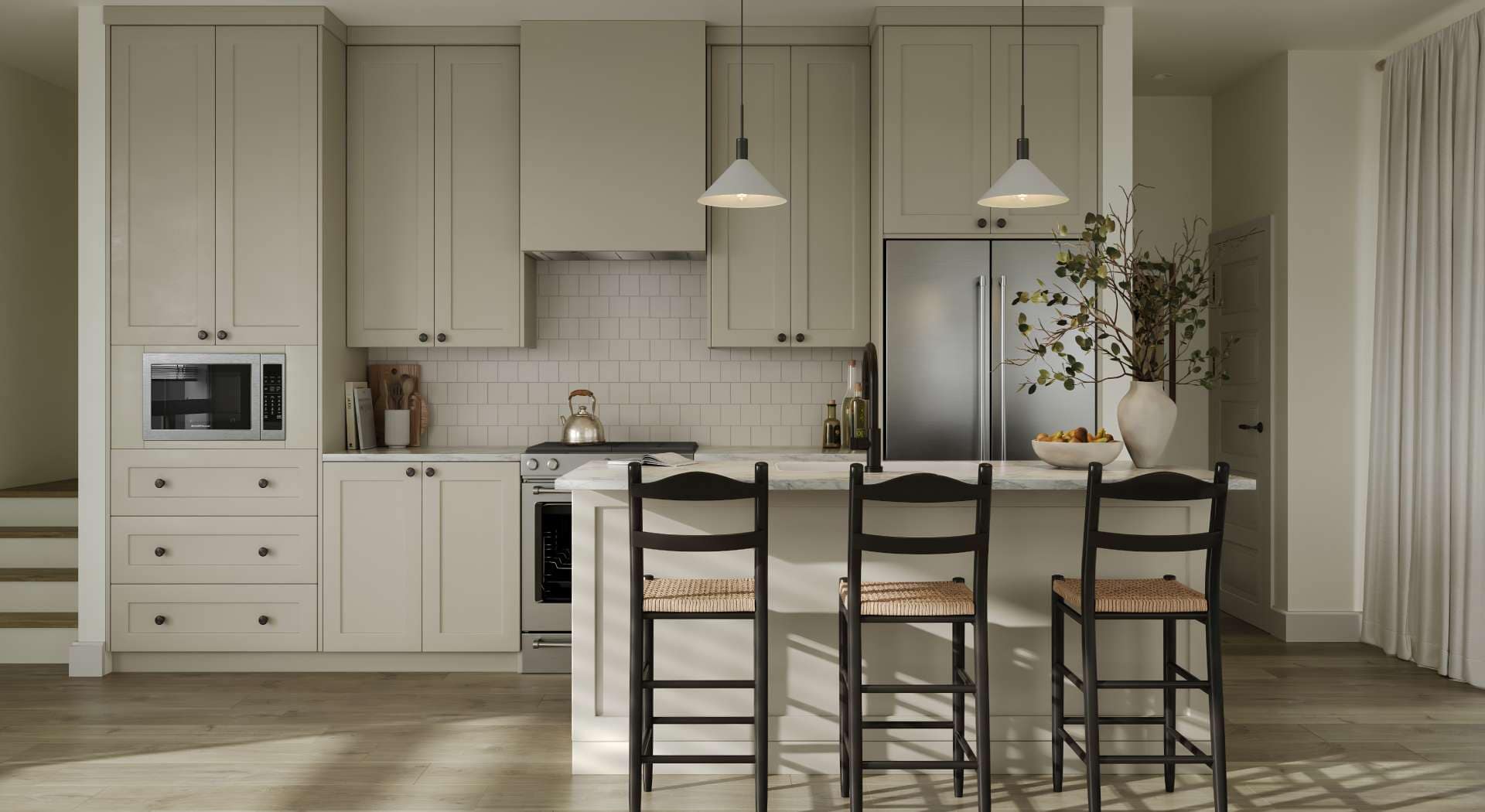 Refined kitchen at Renfrew South Langley presale in Willoughby Langley by CastleHill Homes at 20329 80 Avenue