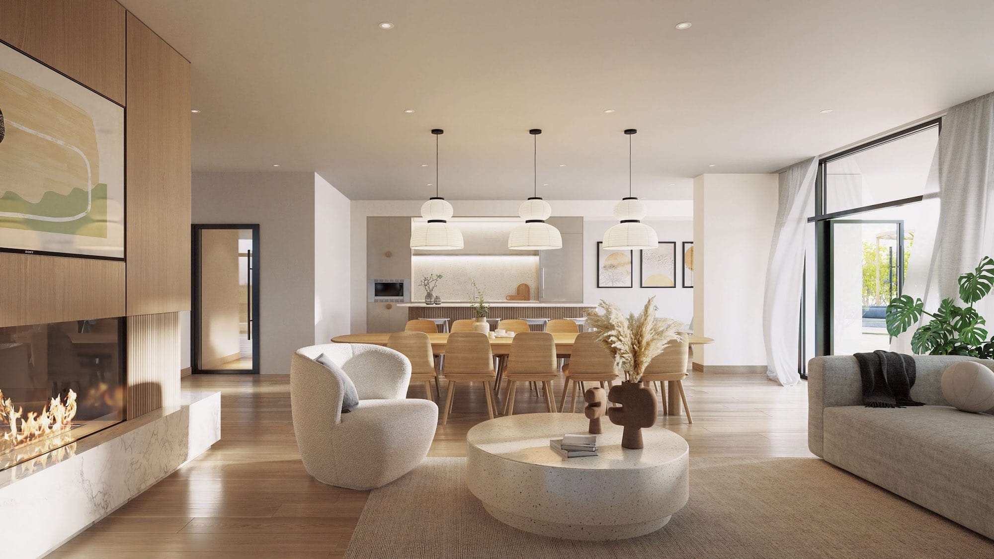 Amenity lounge and dining area inside Soco Two Coquitlam presale development by Anthem located at 311 Alderson Ave in Coquitlam’s Maillardville neighbourhood featuring open concept seating