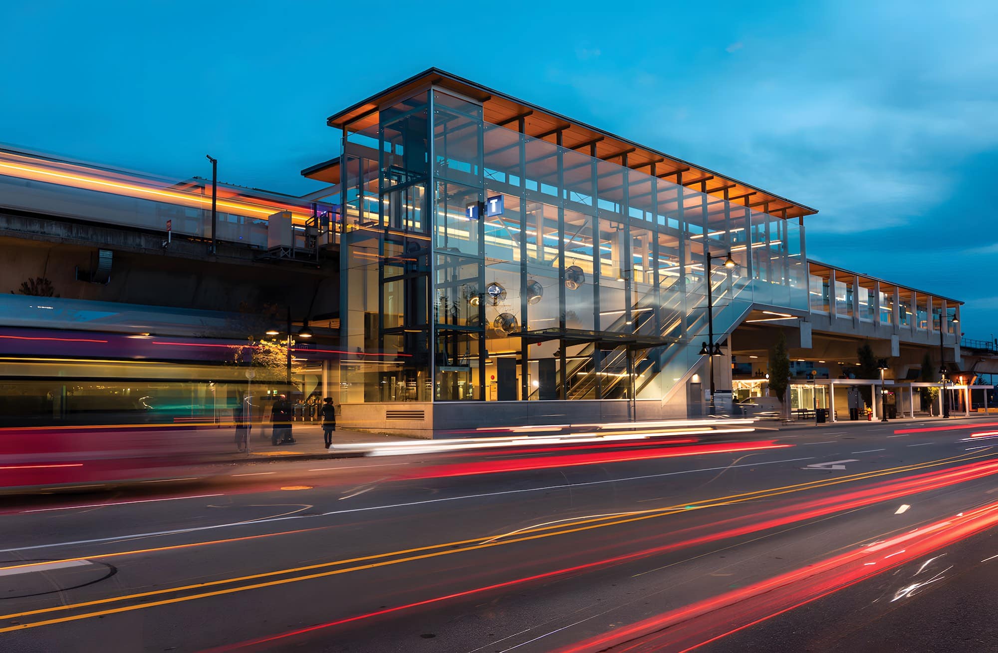 Burquitlam SkyTrain Station near Band Coquitlam on the Evergreen Line