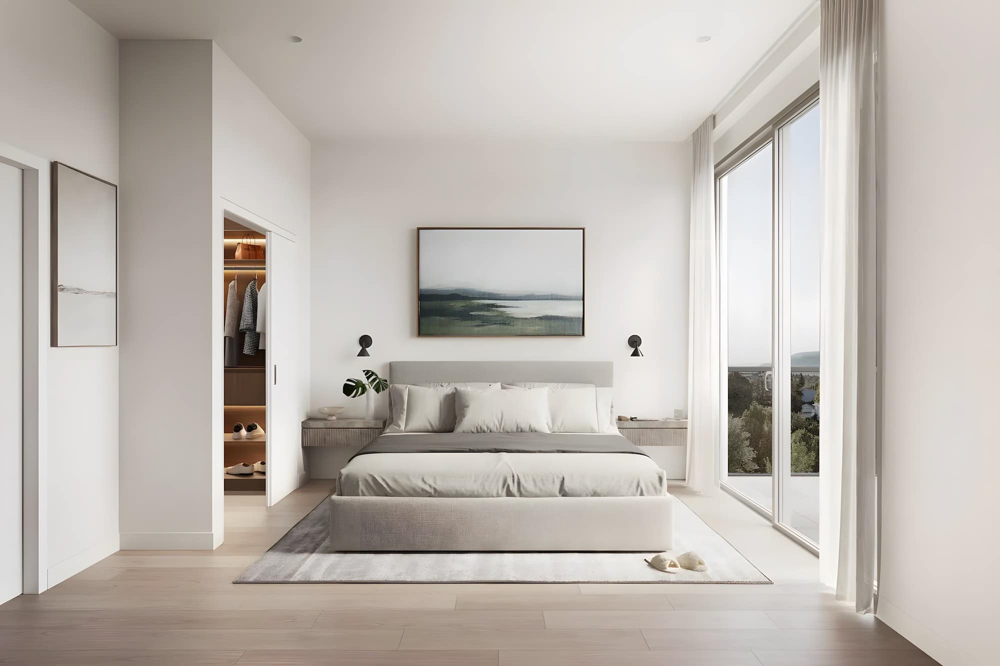 Primary bedroom with a walk-in closet at Ashleigh Oakridge Vancouver.